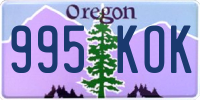 OR license plate 995KOK