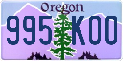OR license plate 995KOO
