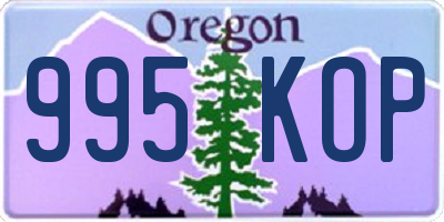 OR license plate 995KOP