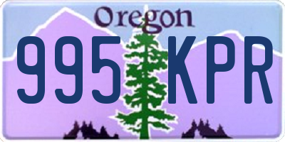 OR license plate 995KPR