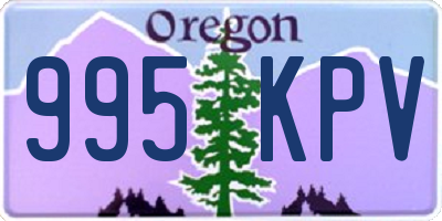 OR license plate 995KPV