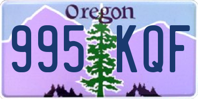 OR license plate 995KQF