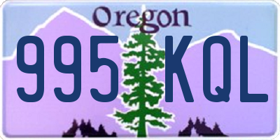 OR license plate 995KQL