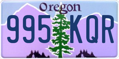 OR license plate 995KQR