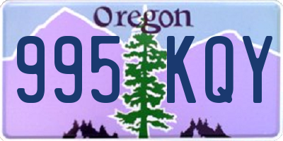 OR license plate 995KQY