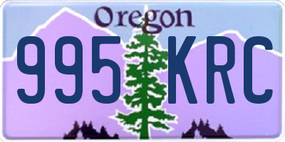OR license plate 995KRC