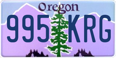 OR license plate 995KRG