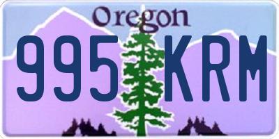 OR license plate 995KRM