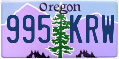OR license plate 995KRW