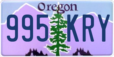 OR license plate 995KRY