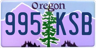 OR license plate 995KSB