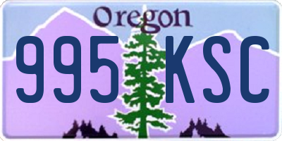 OR license plate 995KSC