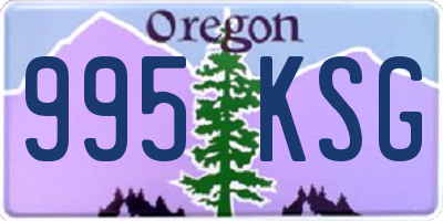 OR license plate 995KSG