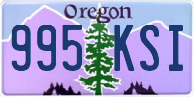 OR license plate 995KSI