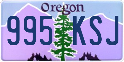 OR license plate 995KSJ