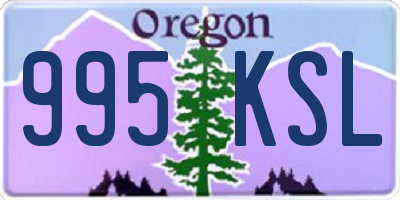 OR license plate 995KSL