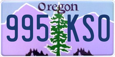 OR license plate 995KSO