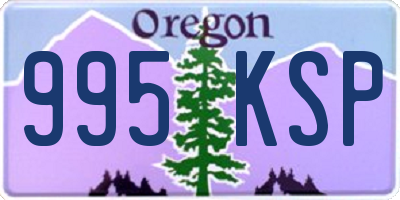 OR license plate 995KSP