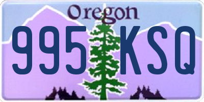 OR license plate 995KSQ