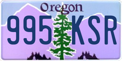 OR license plate 995KSR