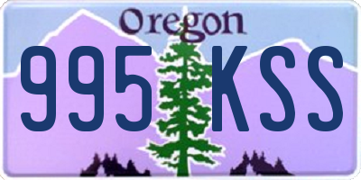 OR license plate 995KSS