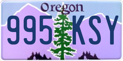 OR license plate 995KSY