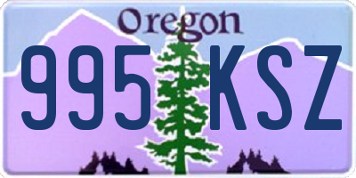 OR license plate 995KSZ