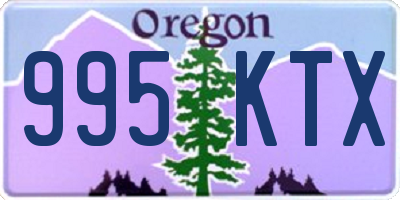 OR license plate 995KTX