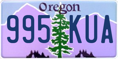 OR license plate 995KUA