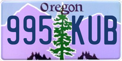 OR license plate 995KUB