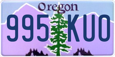 OR license plate 995KUO