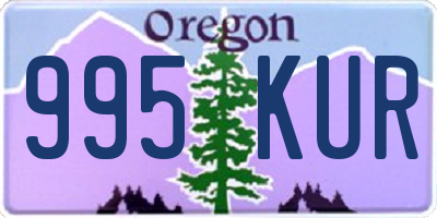 OR license plate 995KUR