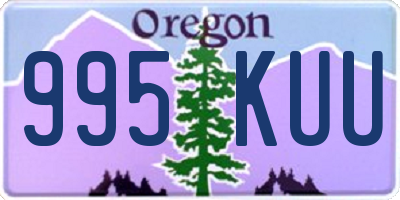 OR license plate 995KUU