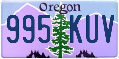 OR license plate 995KUV
