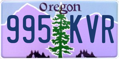 OR license plate 995KVR