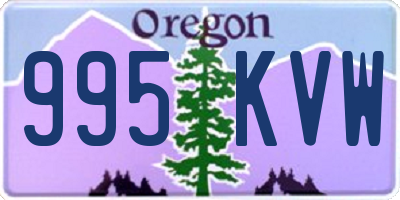 OR license plate 995KVW