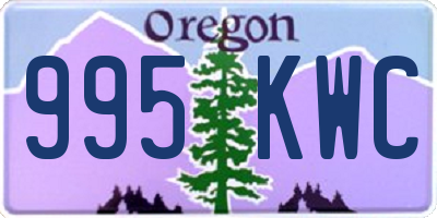 OR license plate 995KWC