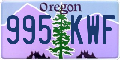 OR license plate 995KWF