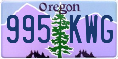 OR license plate 995KWG