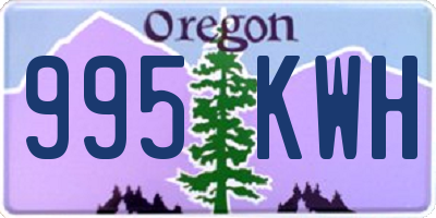 OR license plate 995KWH