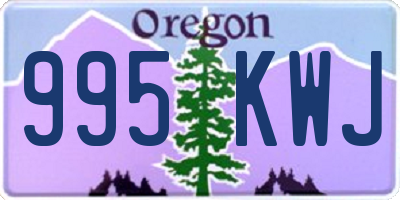 OR license plate 995KWJ