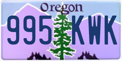 OR license plate 995KWK