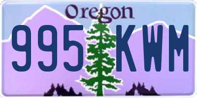 OR license plate 995KWM