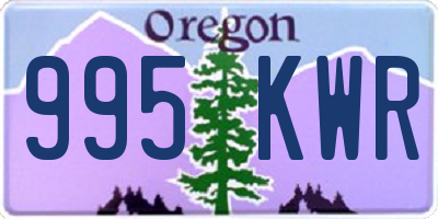 OR license plate 995KWR
