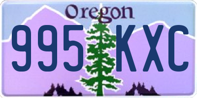 OR license plate 995KXC