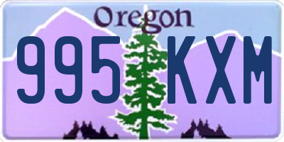 OR license plate 995KXM