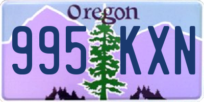 OR license plate 995KXN