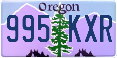 OR license plate 995KXR