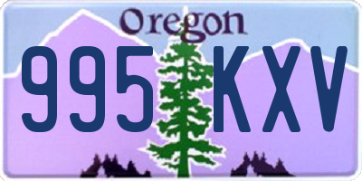 OR license plate 995KXV