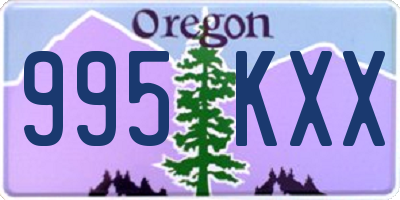 OR license plate 995KXX